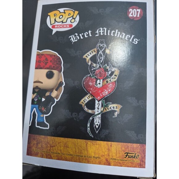Funko Pop! Rocks Bret Michaels #207 Vinyl Figure Collectible*NIB*NEW - Picture 3 of 6